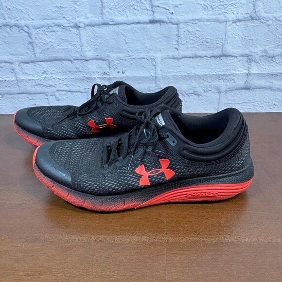 Under Armour 3026175 Men's Charged Assert 10 Running Shoes in Black/Red - Picture 1 of 7